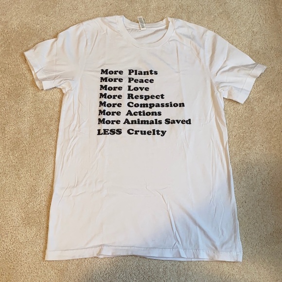 White vegan graphic tshirt - Picture 6 of 8